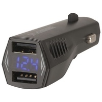 Dual USB 4.8A Smart IC Car Charger with LCD Voltage Display