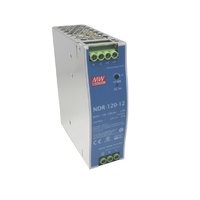 PSU 12V 10A 120W DIN MNT MW NDR-120-12 MP3950Single output DIN rail power supply by Mean Well.
