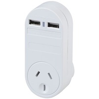 2 USB Outlet 3.1A Charger with Mains Power Outlet