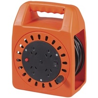 4 Way Round Cable Reel With 15m Extension Cord