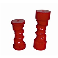 8IN SELF CENTERING ROLLER RED 20MM