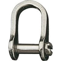 Slotted Screw D Shackle - 4mm Slotted Pin Throat 15mm