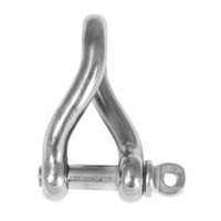 D Shackle - Twisted - Body Dia 5mm Breaking Load 1000kg