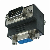 VGA Plug to Socket 90° Adaptor Down
