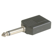 6.5mm Mono Plug to 2 X 6.5mm Mono Sockets Adaptor