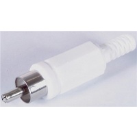 White RCA Plug - PLASTIC