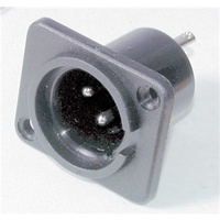 3 Pin Plastic Chassis Male Cannon Type Connector