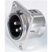 3 Pin Small Size Chassis Male Cannon Type Connector