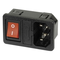 IEC Fuse Chassis Male Power Plug with Switch