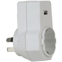 Inbound Mains Travel Adaptor for Europe and USA with USB Port