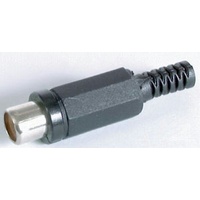 Black - PLASTIC Line Socket RCA
