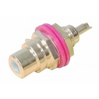 Red HIGH QUALITY RCA Gold INSULATED Socket