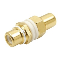 Panel Mount RCA Adaptor Skt - Skt White