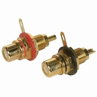 Gold RCA Socket - Yellow