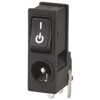 2.1mm PC Mount DC Socket with SPST Rocker Switch