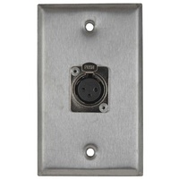 Stainless Steel Wall Plate XLR Skt
