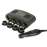 12VDC Car Cigarette Lighter Socket 4-Way Splitter with USB Port AM-PS2019