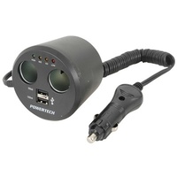 Cup Holder Power Extender with Dual USB Sockets
