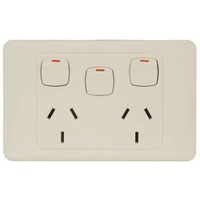 Double 240V GPO with Extra Switch