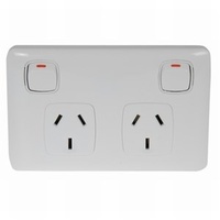 Double GPO with 2- Pole Switches for Caravans & Motorhomes