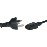 3pin Mains Plug to IEC C13 Female - 1.8m