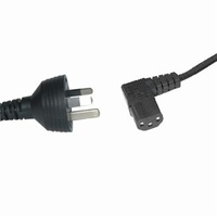 3pin Mains Plug to IEC C14 Right Angle Female - 1.8m