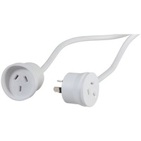 Piggy Back Extension Lead 10A 3M White AM-PS4154