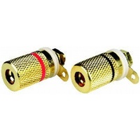 Gold Banana Socket Binding Post - Black