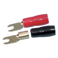 Red & Black Forked Spade Terminals - Pack