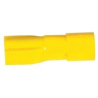 Yellow Fully Insulated Female Spade - Pack 50
