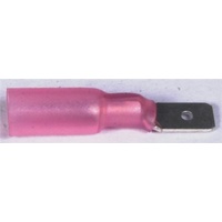 Mini Male Spade - Red - Pkt 8 - Self Sealing Quick Connectors