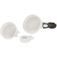 LED Handheld Magnifyer with Three Lenses QM3519Includes three interchangeable lenses.