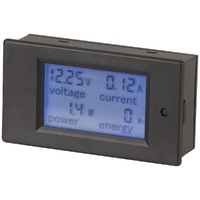 DC Power Meter 6.5-100V 0-20A with built in Shunt and LCD Display