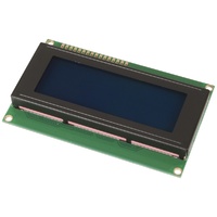 Dot Matrix White on Blue LCD 20x4 Character QP5522White backlit text on a blue background.