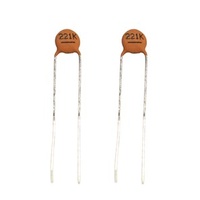 220pF 50VDC Ceramic Capacitors - Pack of 2