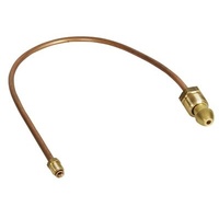 Copper Pigtail - POL M to 1/4" Inverted Flare - Length 450mm