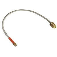 Stainless Steel Braided Pigtail - POL M to 1/4" Inverted Flare