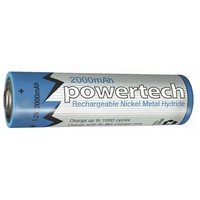1.2V AA 2000mAh Rechargeable Ni-MH Battery - Nipple