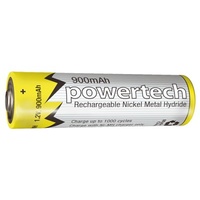 1.2V AAA 900mAh Rechargeable Ni-MH Powertech Battery - Nipple