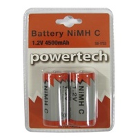 4,500mAh Ni-MH C Batteries - Pack of 2