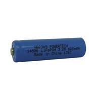 14500 LiFePO4 Battery 600mAh 3.2V