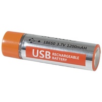 18650 USB Recharge Lithium Polymer Battery - Pack of 2