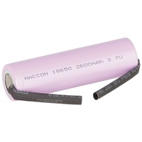 18650 Rechargeable Li-Ion Battery 2600mAh 3.7V Solder Tag