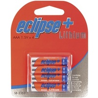 BATT LITHIUM AAA 1.5V ECLIPSE PLUS PK4