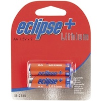 BATT LITHIUM AA 1.5V ECLIPSE PLUS PK2