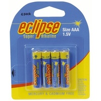 AAA Alkaline Eclipse Battery - Pk 4