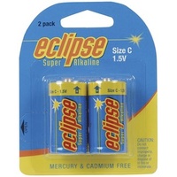 C size Alkaline Batteries Eclipse - Pk. 2