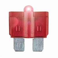 10A Blade Fuse with LED Indicator - Red