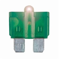 30A Blade Fuse with LED Indicator - Green