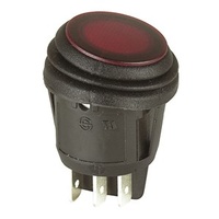 Round IP65 Rated Rocker Switch DPDT 250VAC 10A